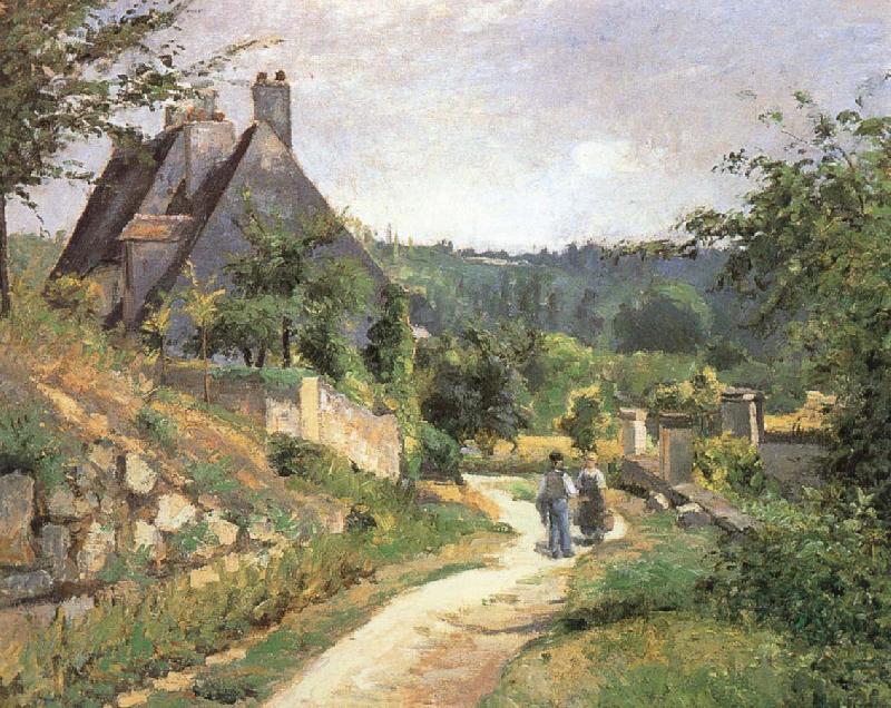 Camille Pissarro Chat in a small way those who oil painting picture